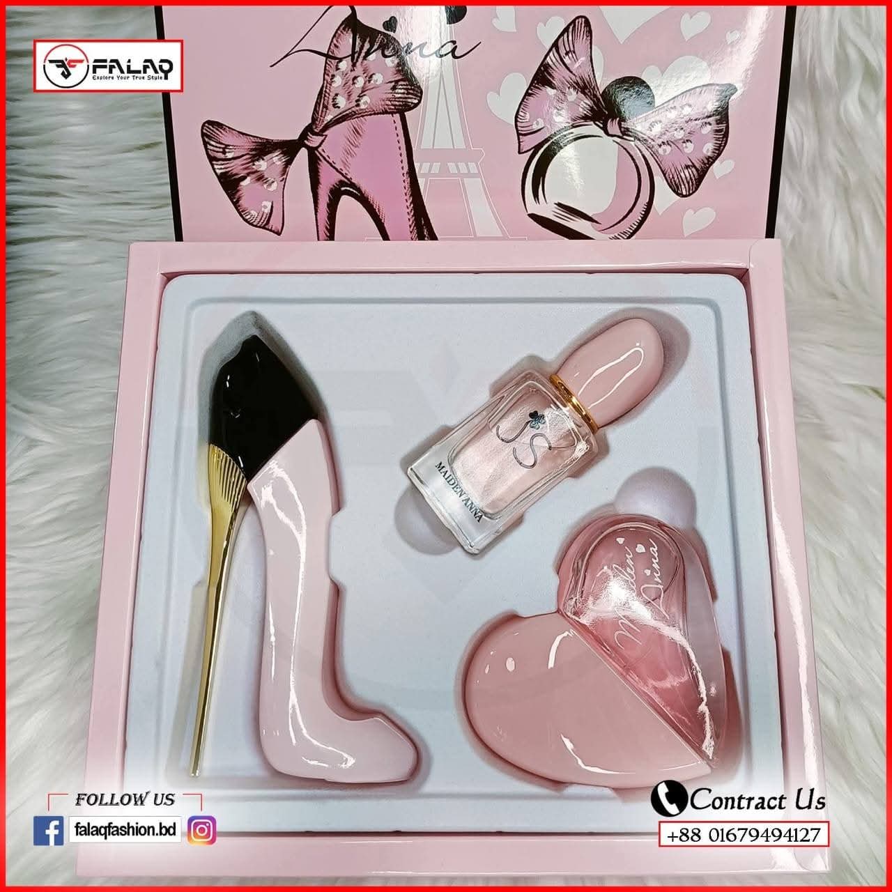 1000057555 Elegant Love Women Perfume Gift Set – 3 Bottles (1x50ml + 2x30ml) - Image 1